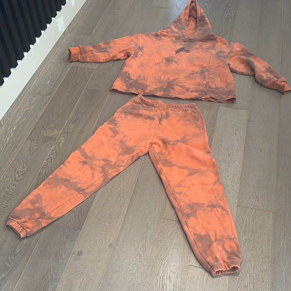 I.AM.GIA Orange Tie-Dye Hoodie Set - Picture 2 of 8